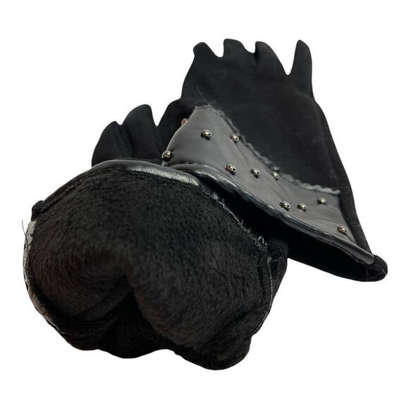 Black Fleece Lined Gloves Size M - Picture 4 of 4
